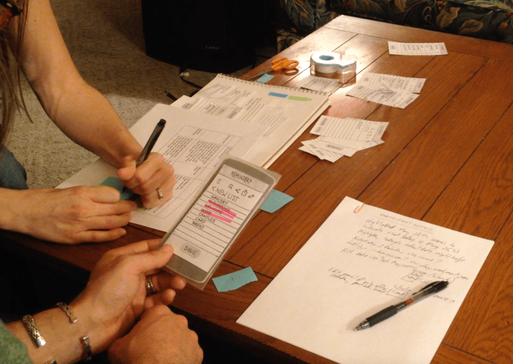 Video still from one of my test sessions. Thank God for post-its.